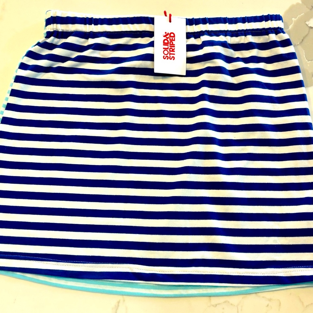 NEW Solid & Striped Cotton Ronnie Colorblock Mini-Skirt